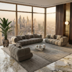 ⁦أطقم كنب إيزايا مخمل بيج⁩ - الصورة ⁦2⁩