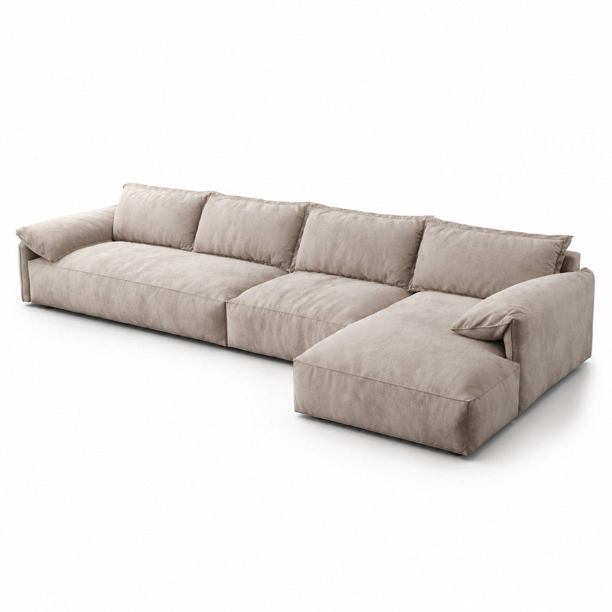 898c680e-c081-41c6-b172-67a53a3bd682 أريكة زاوية رمادي واسعة بتصميم مريح - لاريس - الصورة 1