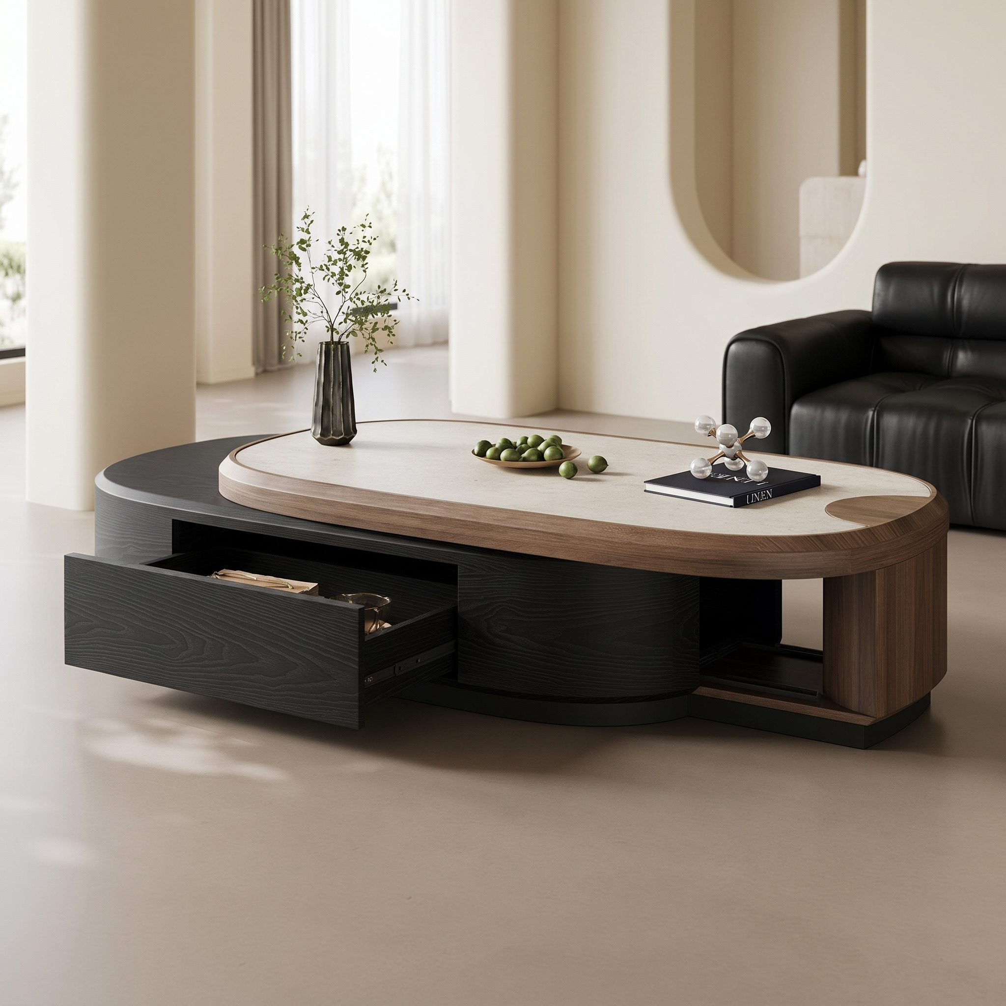 PI-14958-hf1 طاولة القهوة محول قابل للسحب PI-14958 - الصورة 1