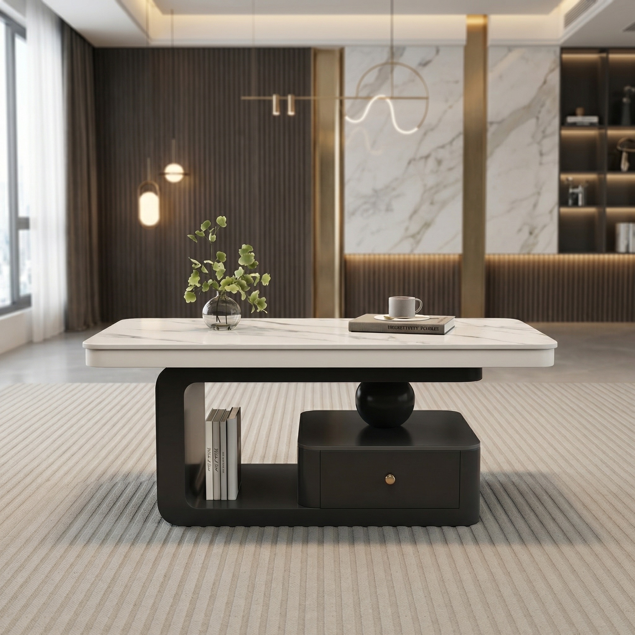 PI-1505-hf1 طاولة قهوة منخفضة مستطيلة PI-1505 - الصورة 1