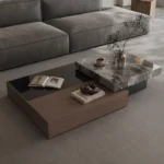 ⁦طاولة القهوة مع سطح من الرخام PI-1705⁩ - الصورة ⁦2⁩